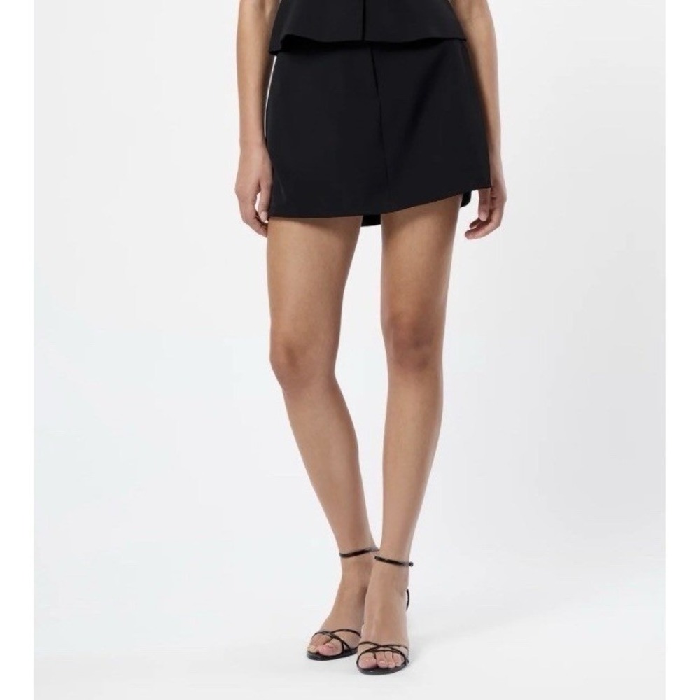 French Connection Womens Harry Suiting Mini Skort In Black Size 10